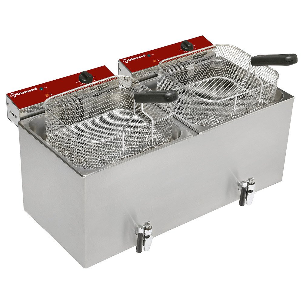 F12E/D2 | Friteuse de table électrique 2x 12 litres + robinet de vidange