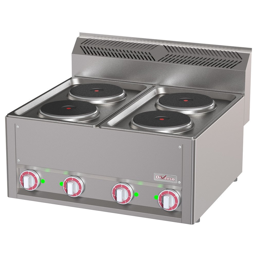WR-E4PT-18 | Cuisinière électrique 4 plaques, -Top-