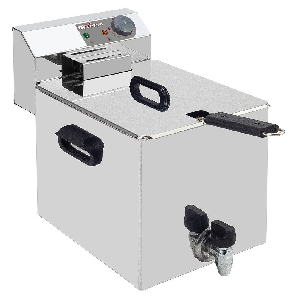 WR-EF08-S8 | Friteuse de table électrique 8 litres + robinet de vidange