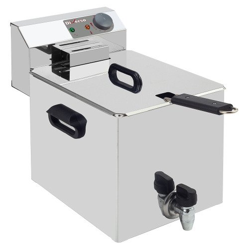 WR-EF08-S8 | Friteuse de table électrique 8 litres + robinet de vidange