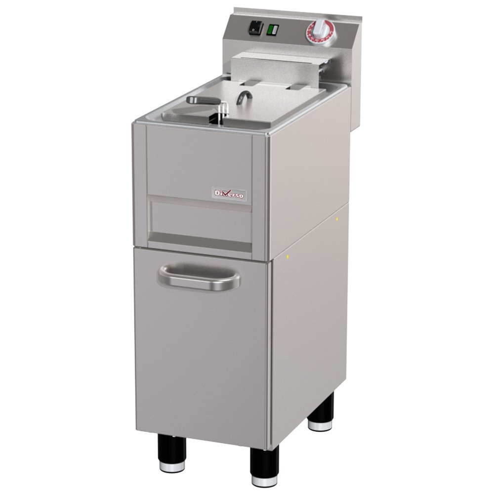 WR-EF13-28 | Friteuse électrique 13 litres sur meuble, avec vidange