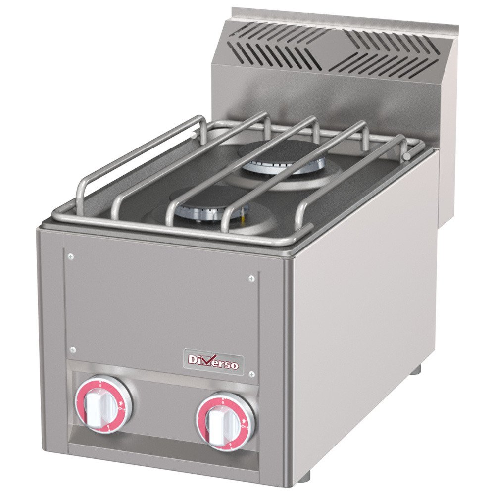 WR-G2FT-01 | Cuisinière 2 feux gaz, -Top-