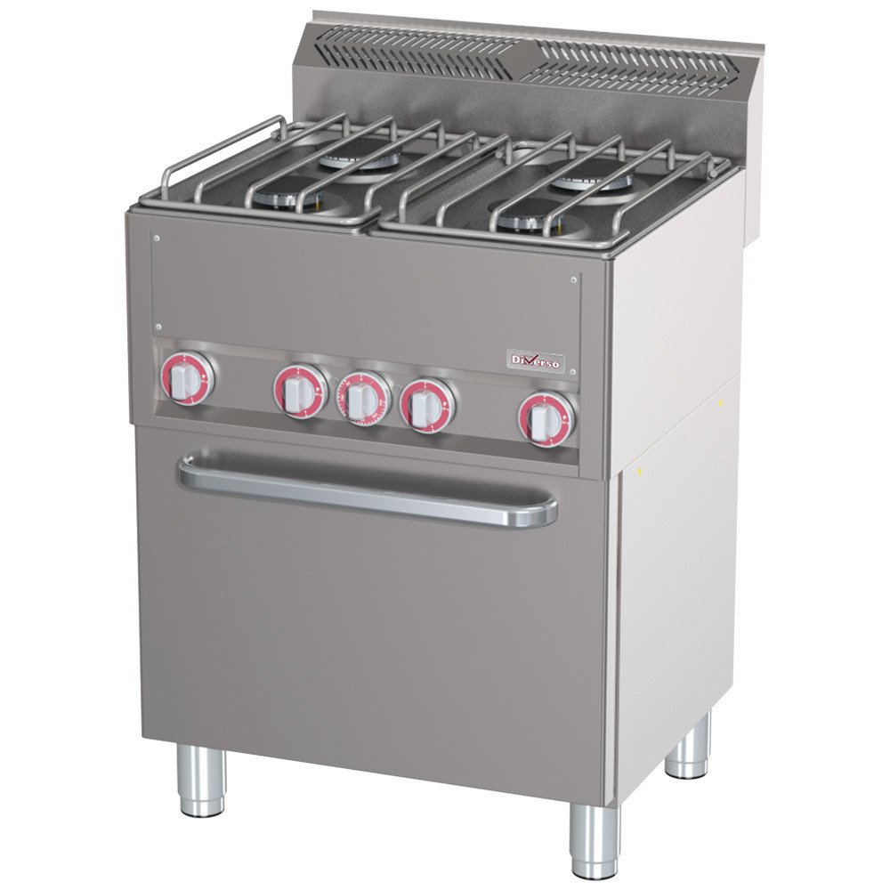 WR-G4CF-20 | Fornuis 4 branders op conventieoven GN1/1