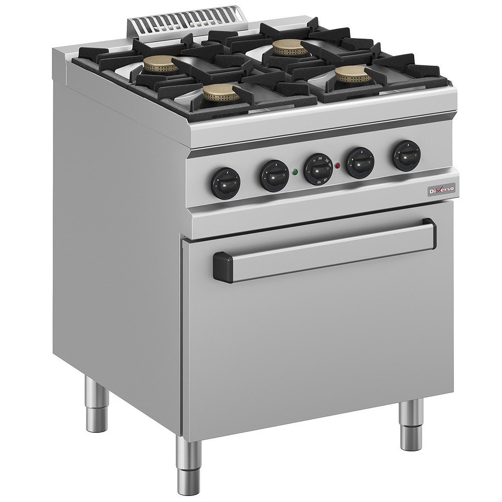 WR-M4BF-M1 | Fourneau gaz 4 feux, four électrique à convection GN 1/1