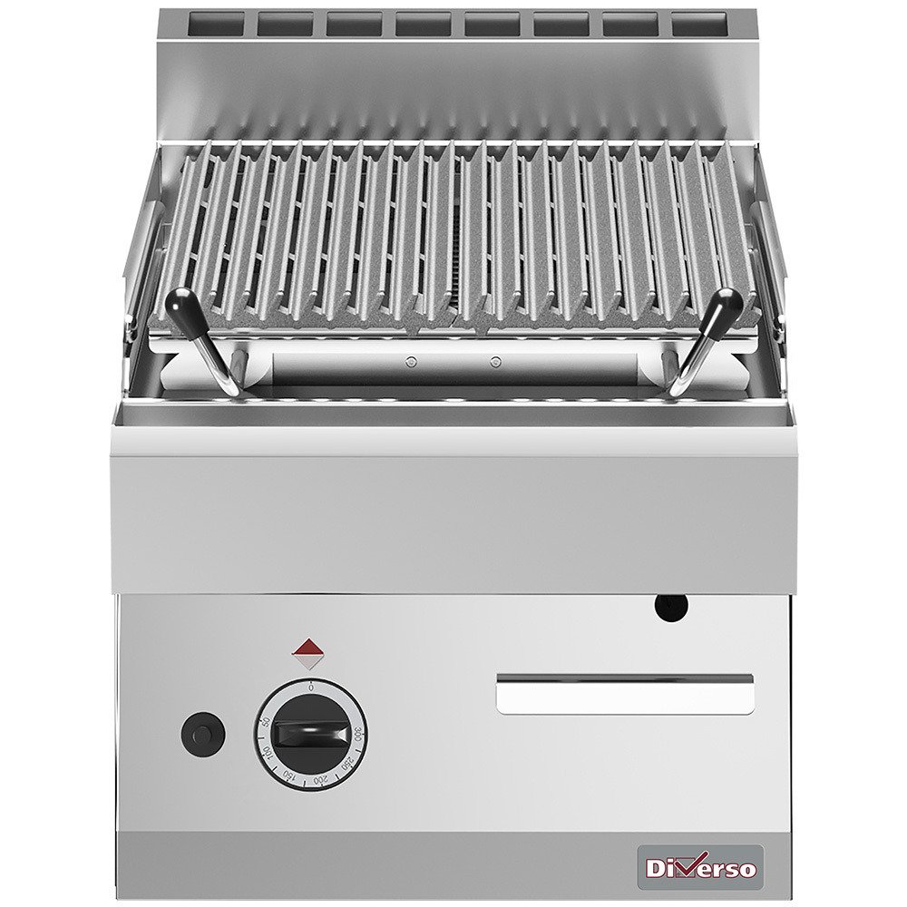 WR-PLX1-40 | Grill pierre de lave, 1/2 module, grille en fonte "double face"