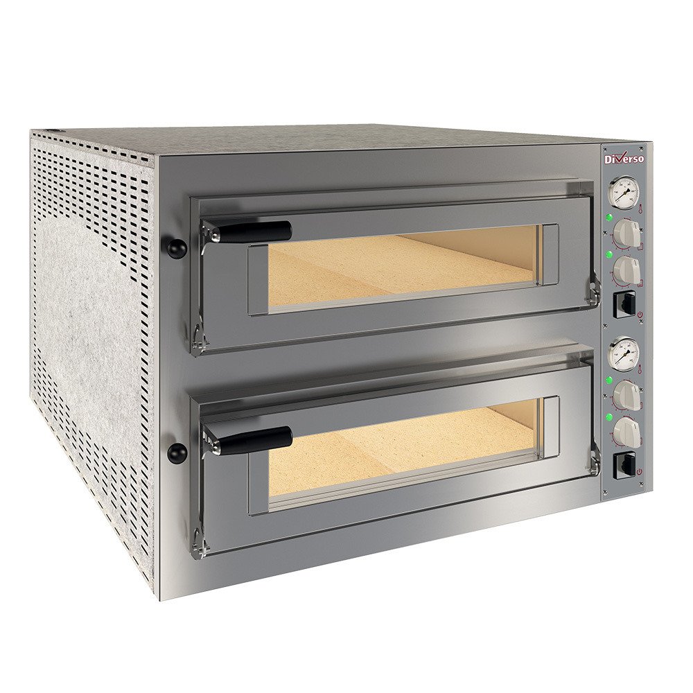 WR-FD26-MF | Four électrique 2x 6 pizzas diam.350mm, 2 chambres