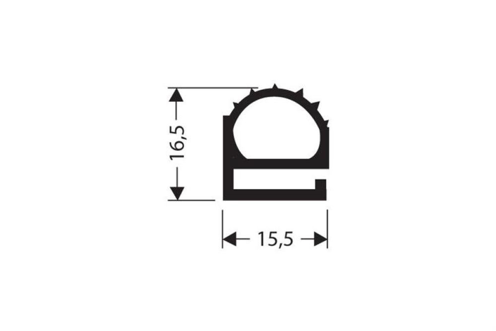 JPF-0080-050 | VLAK PROFIEL PVC