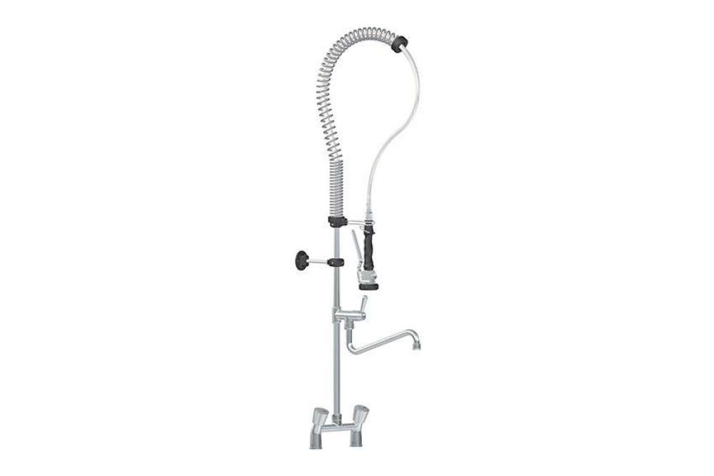 LKF-2231-000 | DUBBELGATS VOORSPOELDOUCHE TAFELMODEL INCL KWARTSLAG TUSSENKRAAN - EUROHENDELS