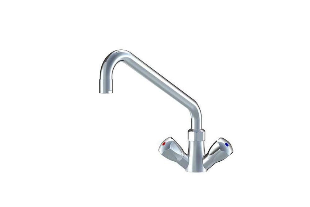 LKK-1210-000 | ROBINET MELANGEUR MONOTROU - 2 BOUTONS MONTAGE SUR TABLE - BEC PIVOTANT 300MM