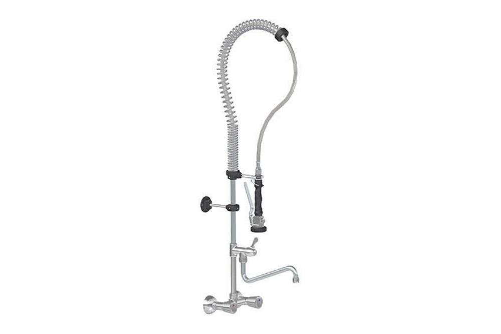 LKF-2241-000 | DOUCHETTE BI-TROU FIXATION MURALE AVEC ROBINET INTERMED. 1/4 TOUR