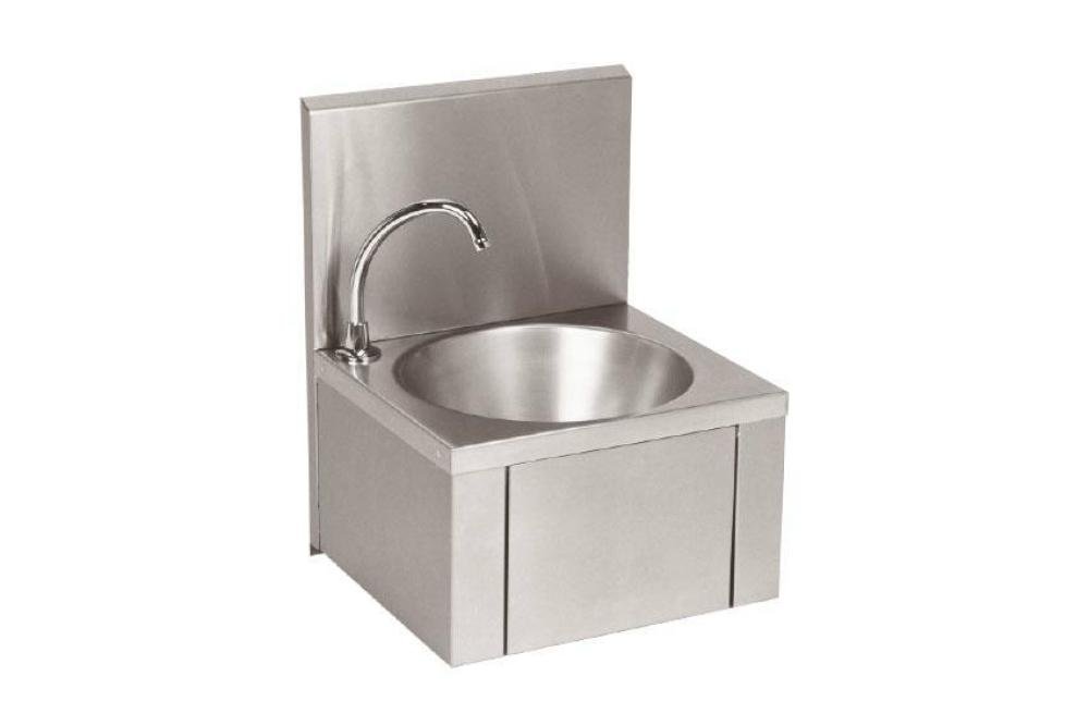 LHH-1110-000 | RVS HANDWASBAKJE MET ROND SPOELBAKJE 350X380X540MM - LMASBN