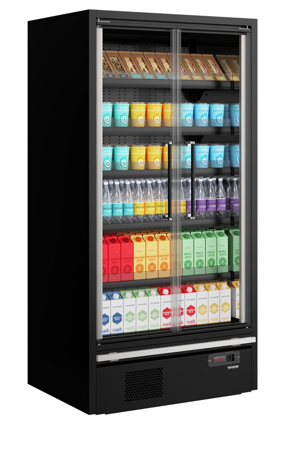 Galaxy+ GP10FGD Black Vitrine réfrigérée pour supermarché
