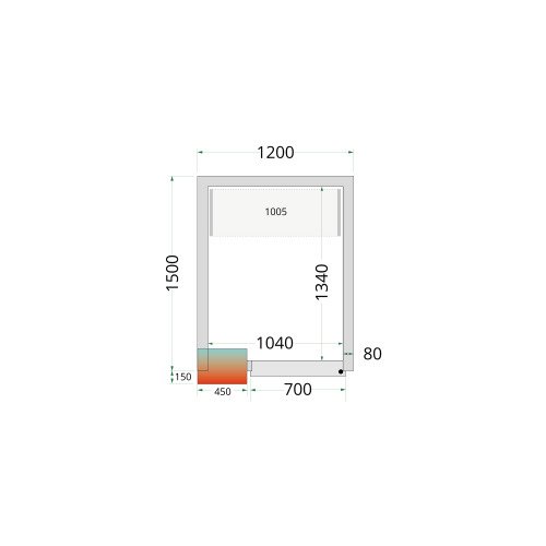 CR 120x150x220 Koelcelpanelen 80 mm