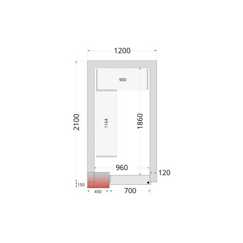 CR 120x210x220 Vriescelpanelen 120 mm