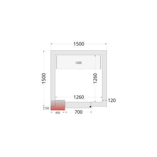 CR 150x150x220 Vriescelpanelen 120 mm