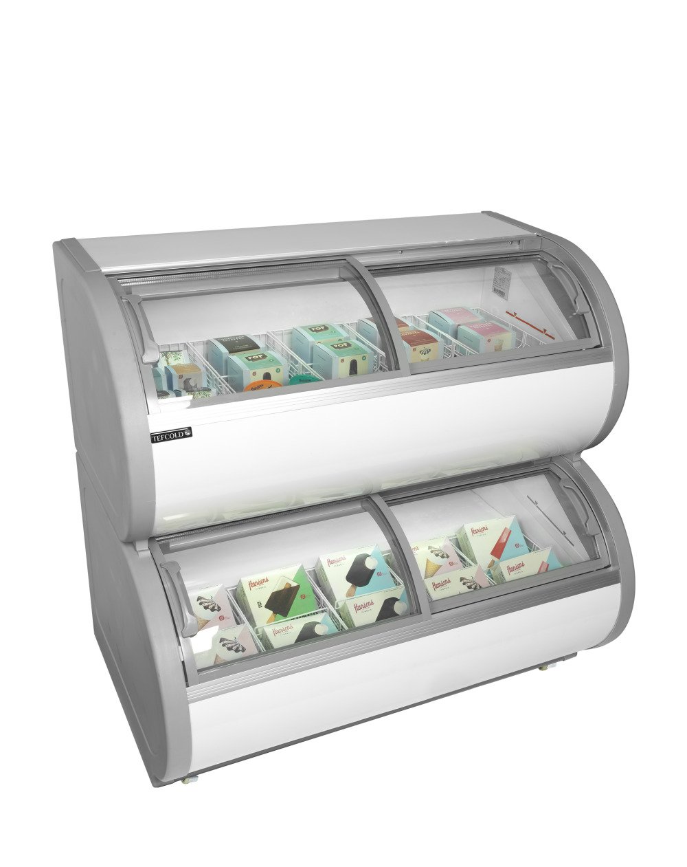 TD500 Vitrine crème glace 2 niveaux self service