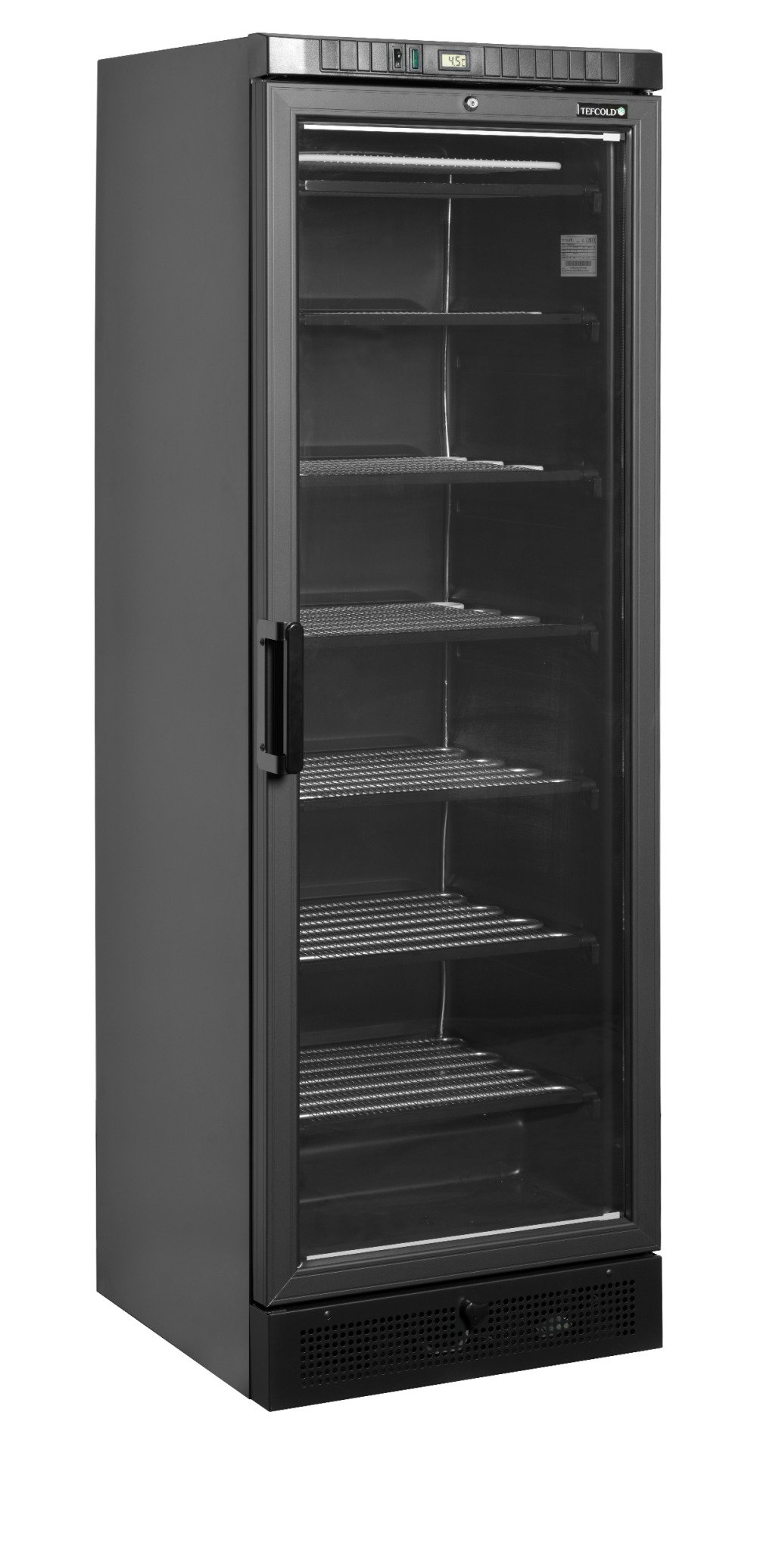 UFSC371G Black Armoire de congelation porte vitrée