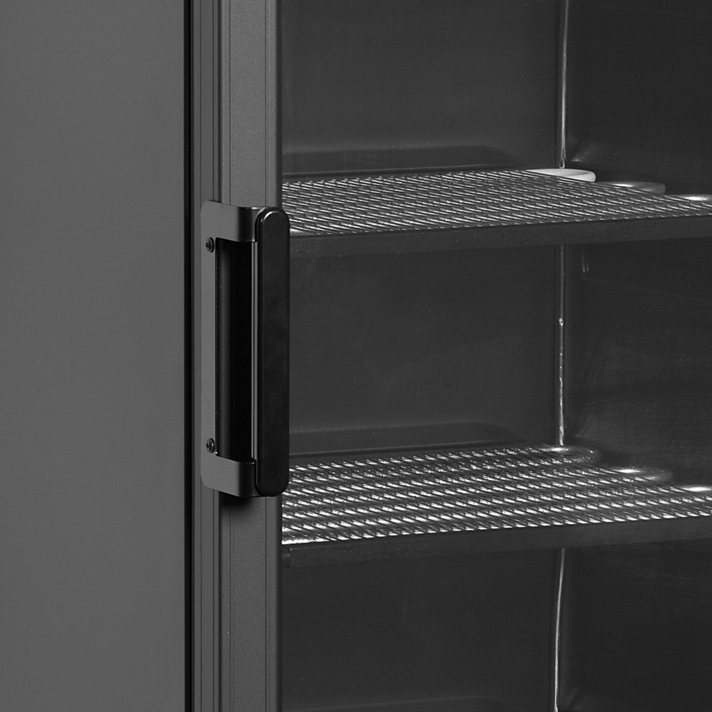 UFSC371G Black Armoire de congelation porte vitrée