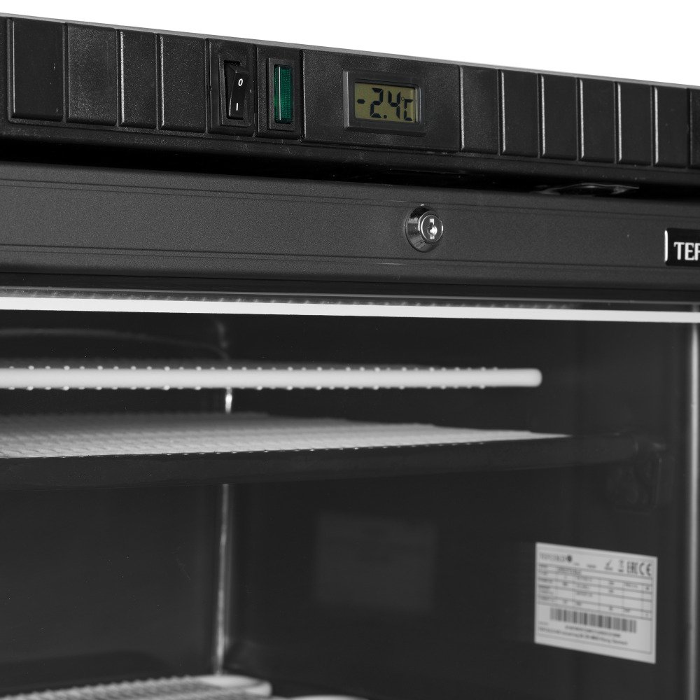 UFSC371G Black Armoire de congelation porte vitrée