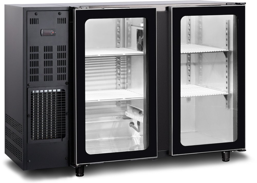 TBC2G 125B  Desserte de bar portes vitrées