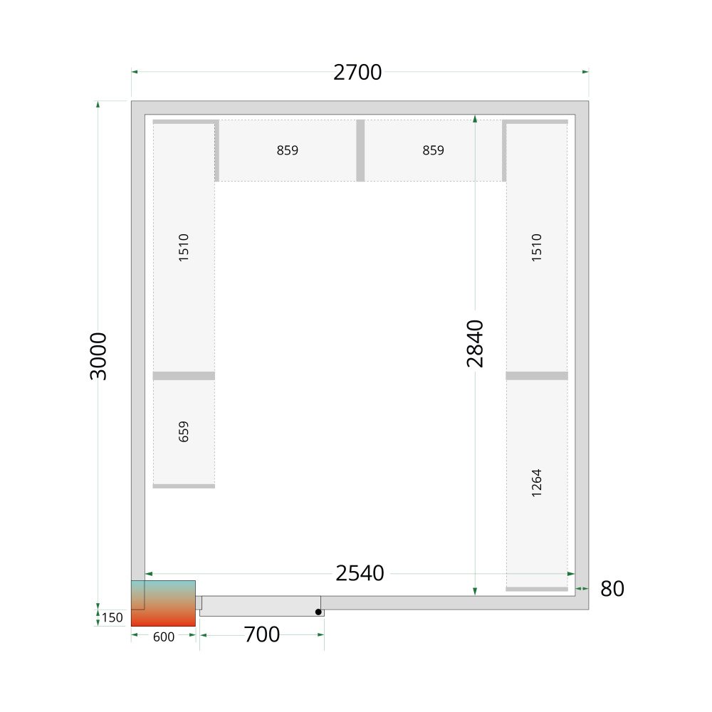 Shelf Rack System Kit CRPF2730