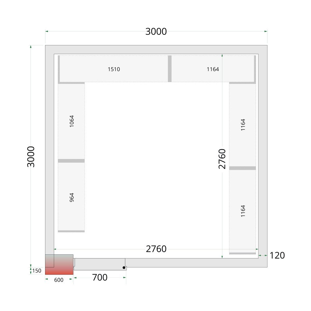 Shelf Rack System Kit CRNF3030