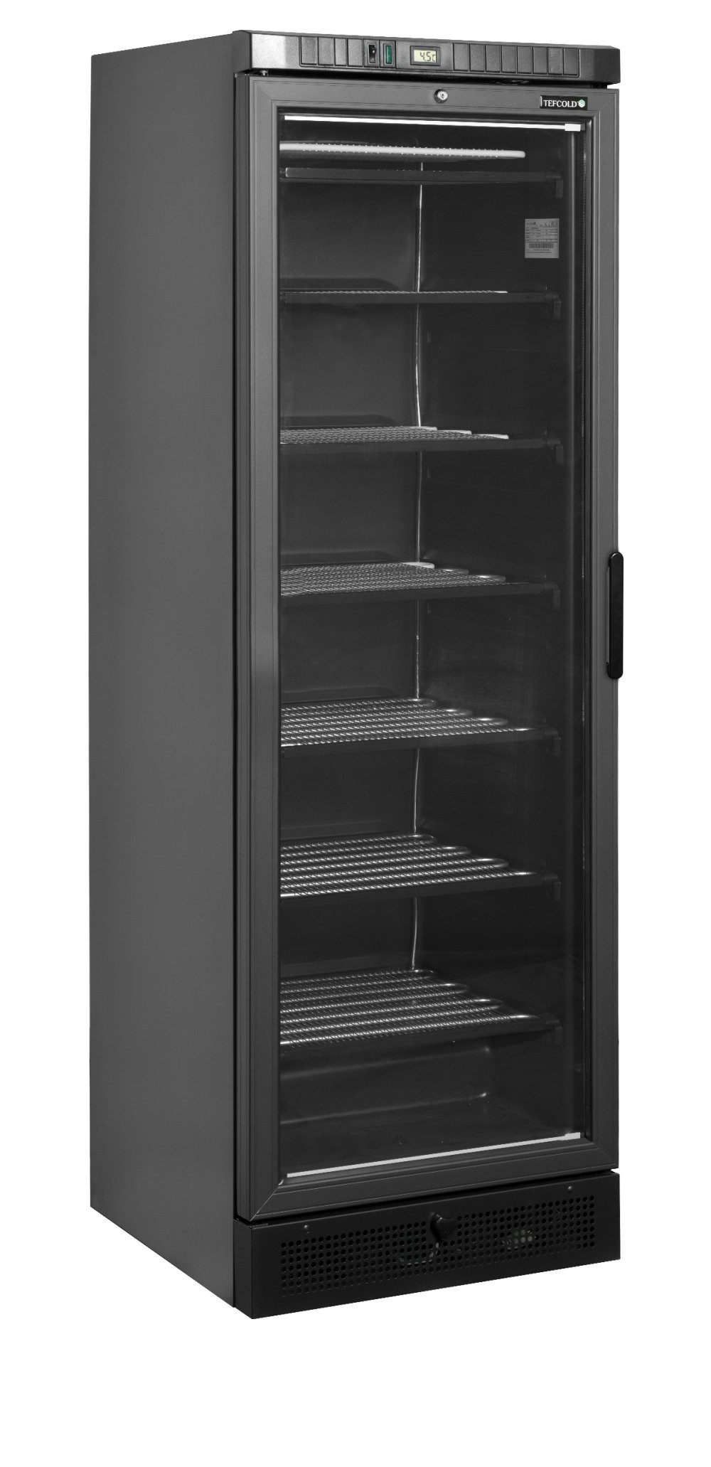 UFSC371G Black L/H Vitrinevrieskast, linksdraaiend