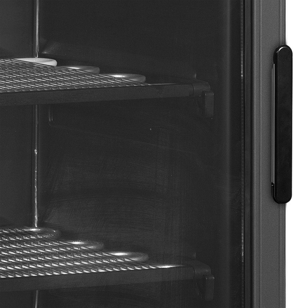 UFSC371G Black L/H Vitrinevrieskast, linksdraaiend