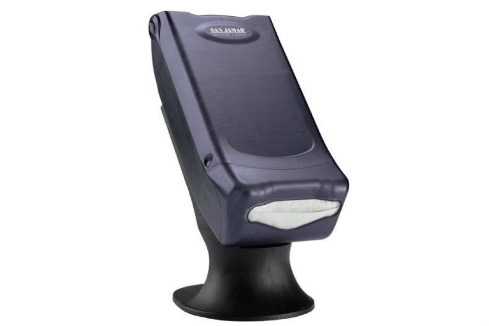 SJD-5000-000 | SERVETDISPENSER OP STAND - MINIVOUW ZWART TRANSPARANT - SERIE VENUE