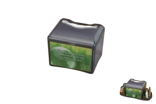 SDP-4005-000 | SERVETDISPENSER TABLETOP VOLLEDIGE VOUW - ZWART TRANSPARANT