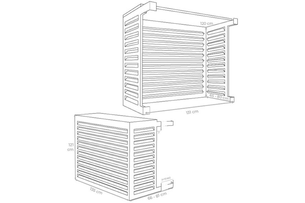ALX-5680-307 | BOÎTIER - ALUMINIUM LAQUE XLARGE - 1310X650-800X1200MM