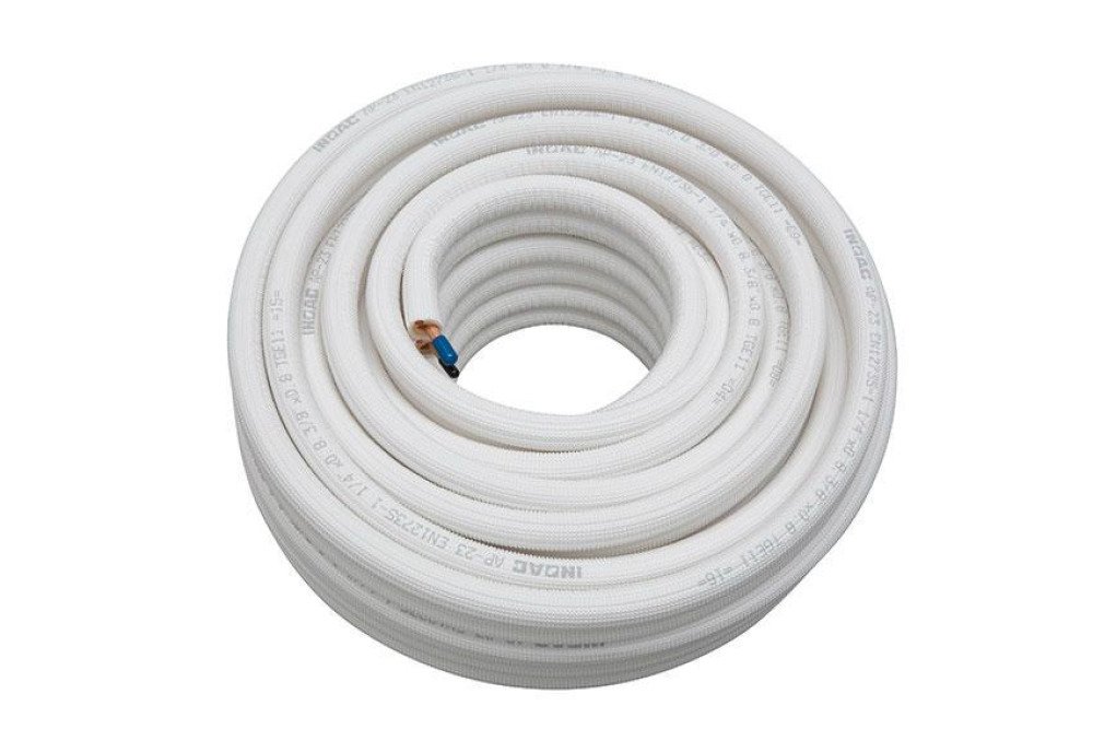 TUBE CUIVRE PREISOLE 1/4'+1/2' CLAS.AU FEU B-S1-D0 - 10MTR/ROL