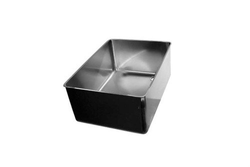 INLASSPOELBAK 800X500X375MM - AISI304 RECHTS - ZONDER OVERLOOP - R40