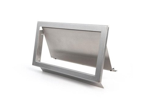 SCHARNIERENDE INBOUW AFVALKLEP AISI304 - 482X216X10MM - MET SCHUIF