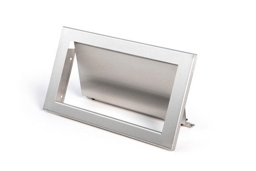 SCHARNIERENDE INBOUW AFVALKLEP AISI304 - 326X173X10MM - MET VEER