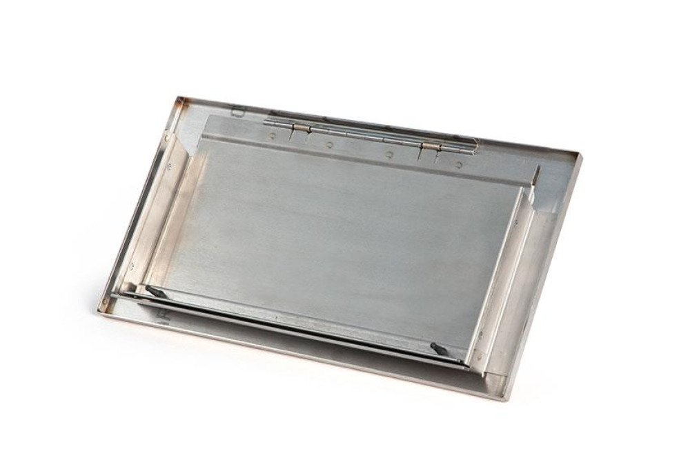 VIDE-DECHET BASCULANT ENCASTRABLE AISI304 - 326X173X10MM - A RESSORT