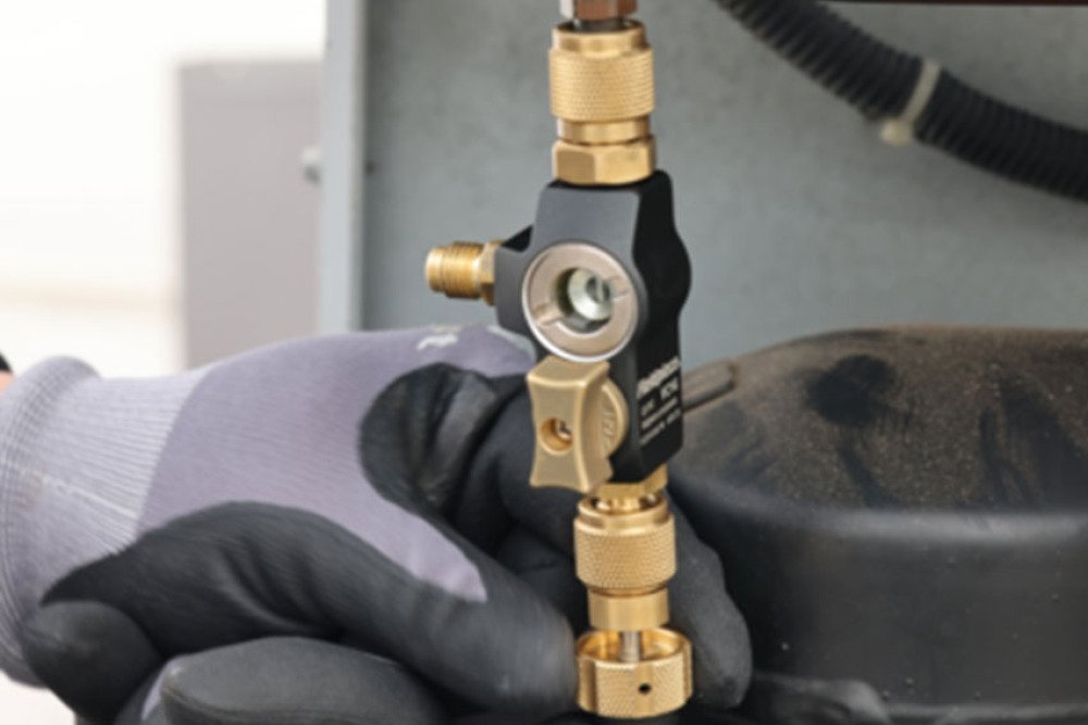 OUTIL DE D?POSE D'OBUS DE VALVE 1/4' + 5/16' - AVEC VOYANT