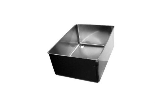 INLASSPOELBAK 800X500X375MM - AISI304 LINKS - ZONDER OVERLOOP - R40