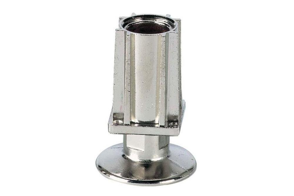 RVV-4235-000 | INBUISVOET 35X35MM - ZAMAC VERNIKKELD FLENS
