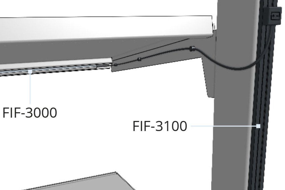 POWERTRACK - 1000MM INCL. 2 EMBOUTS ET 1 PI?CE DE CONNEXION