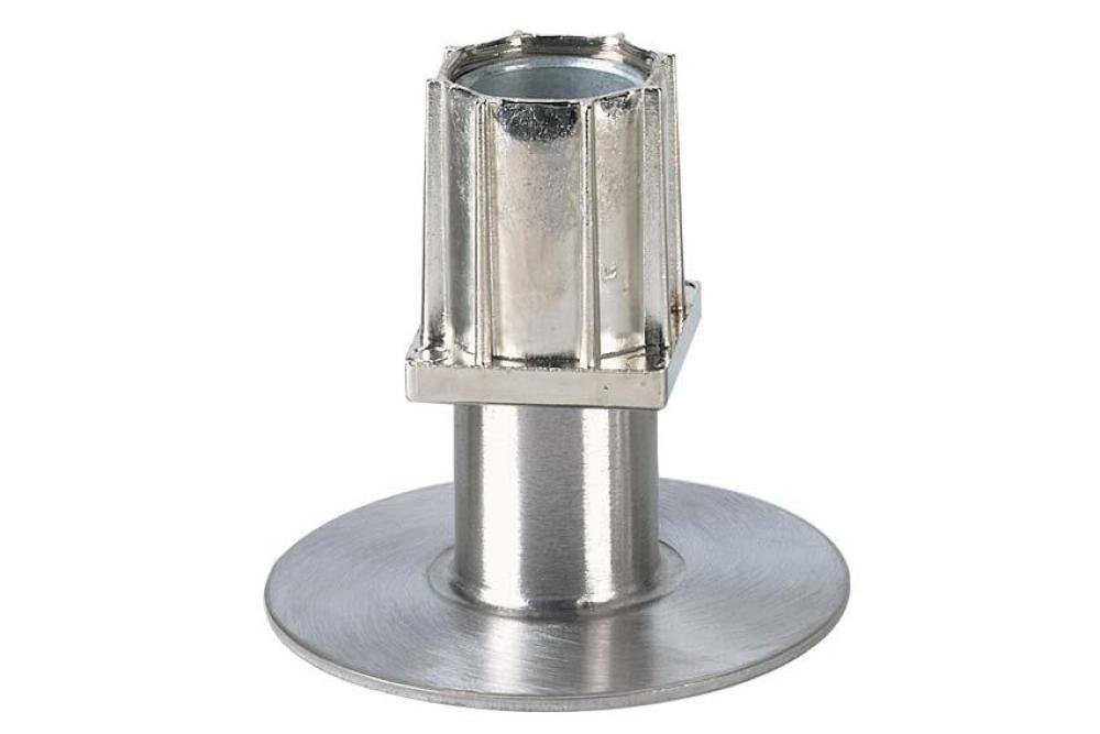 RVV-4340-000 | VERIN REGLABE 40X40MM - ZAMAC NICKELE FLANGE Ø90MM