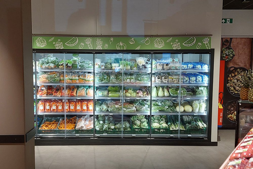 FULL VISION GLASDEURSYSTEEM TYPE 1850 KADER 1250MM 3LED - INCL DEUR L/R 1861MM