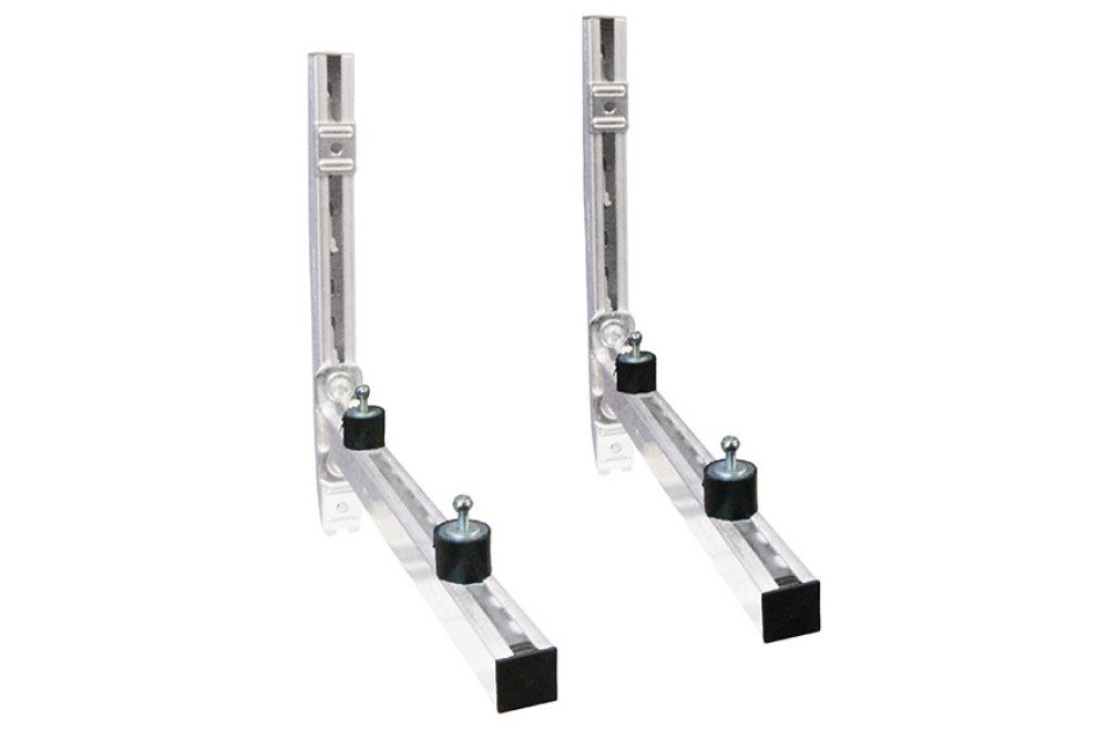 KIT SUPPORTS MURAUX ZINGUE 38X40X450MM BLOCS D'AMMORTISSEMENT M8 INCLUS