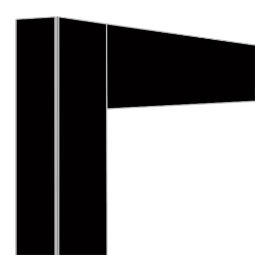 Deco vitrine 216Lt. zwart mat