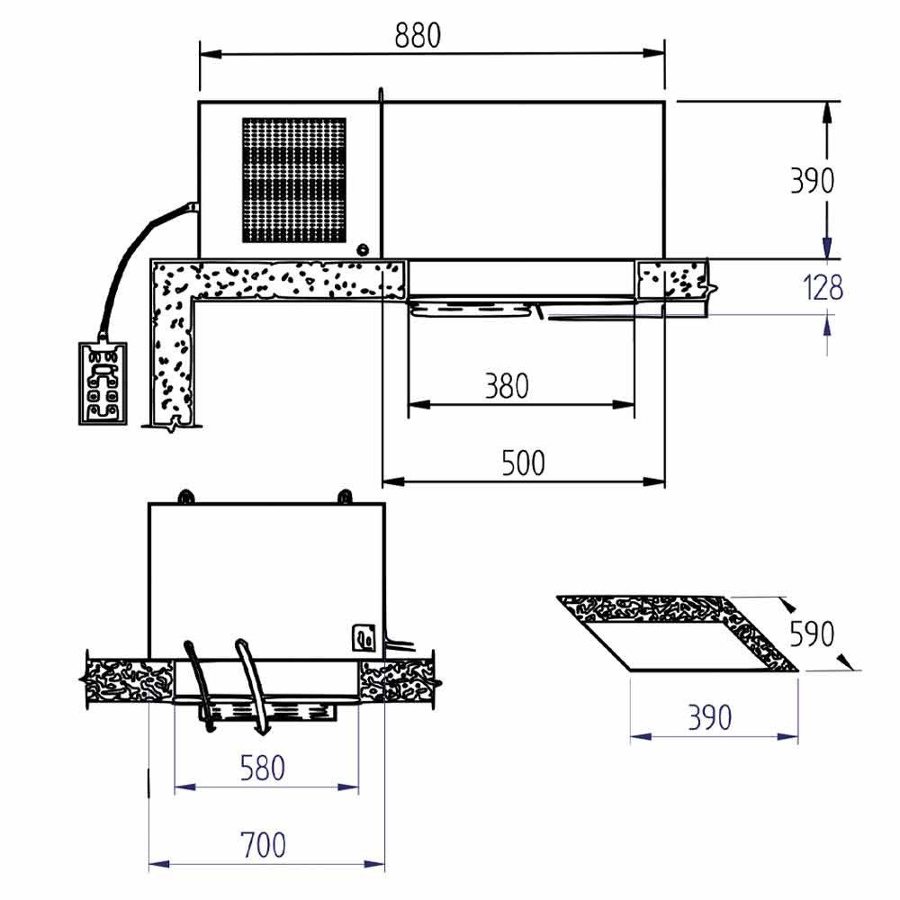 SP75M-2G-R2 | Plafond koelgroep T° -5°+5°