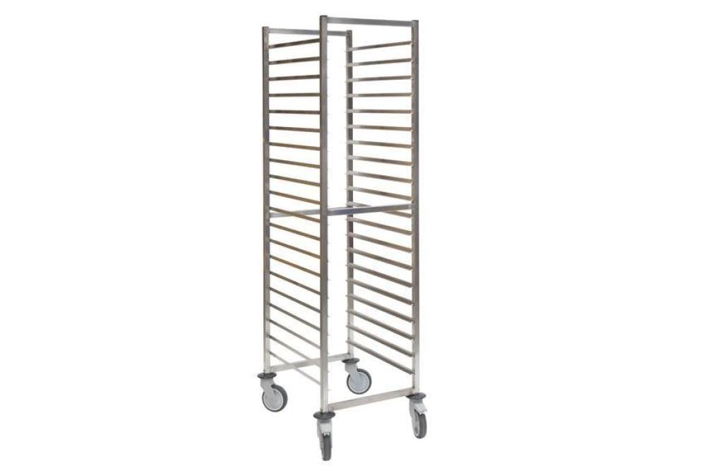 CRT-0320-000 | CHARIOT INOX BAKERY 600X400MM 20 NIVEAUS - TYPE T - ENTR: 400MM (ABS)