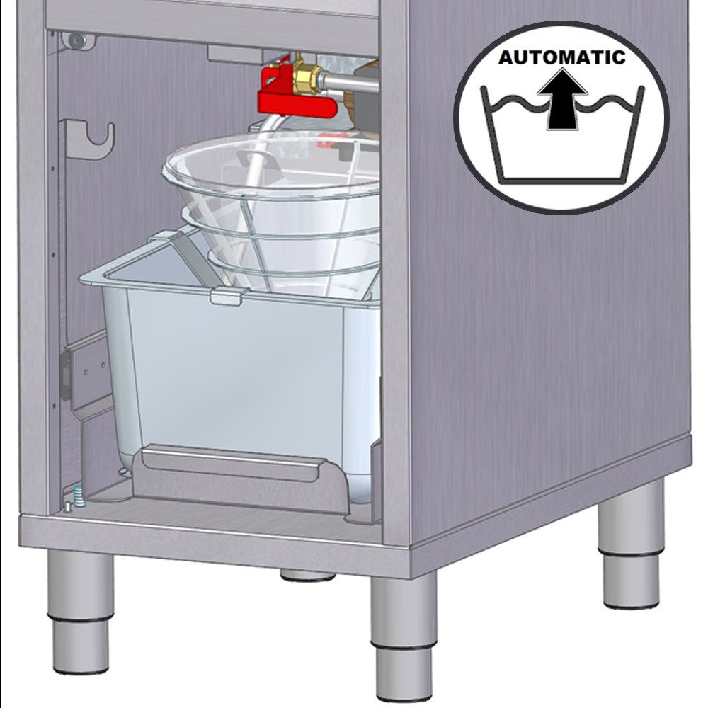 FSM-16E/FL | Friteuse électrique avec système de filtration, 1 cuve 16 lit., sur meuble