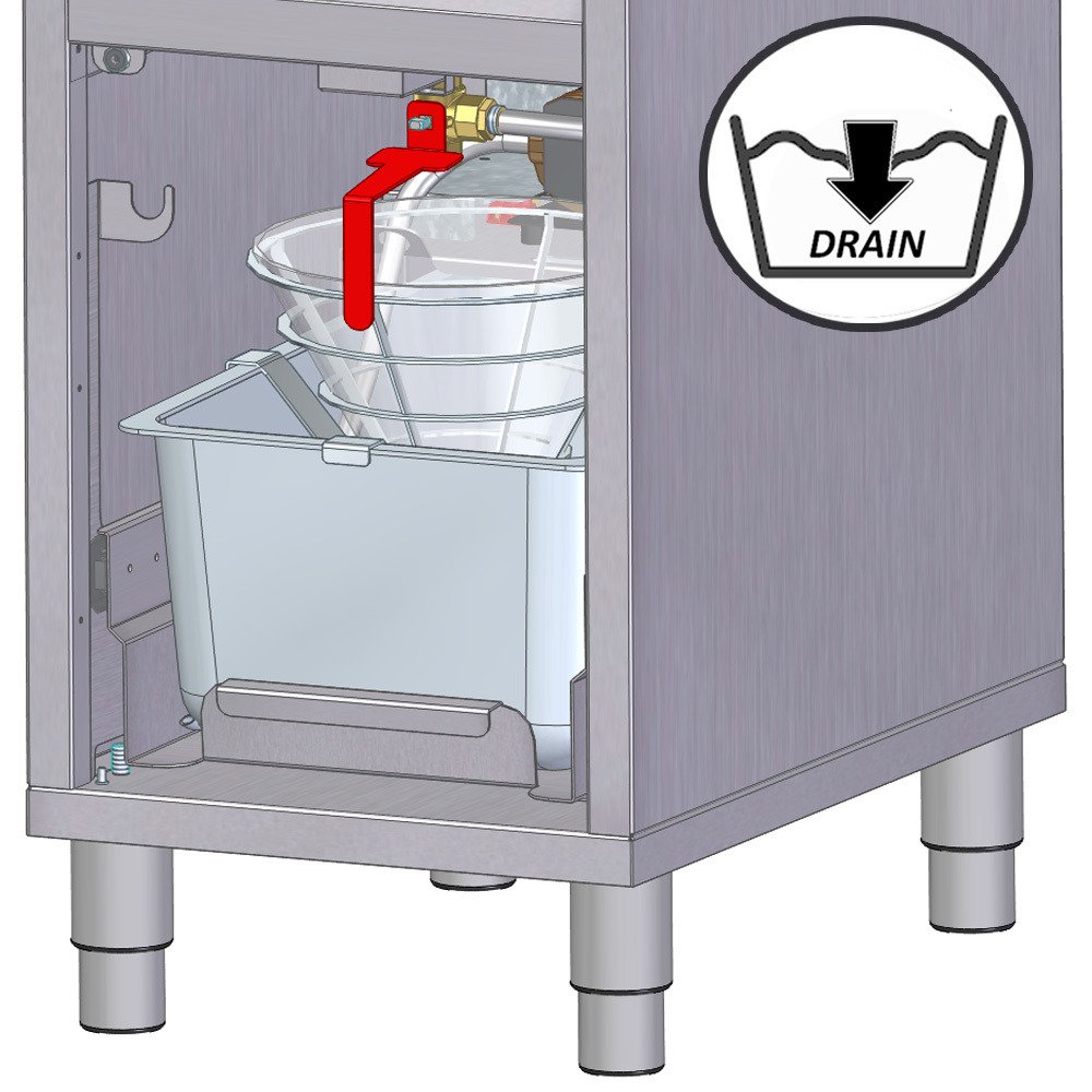 FSM-16E/FL | Friteuse électrique avec système de filtration, 1 cuve 16 lit., sur meuble