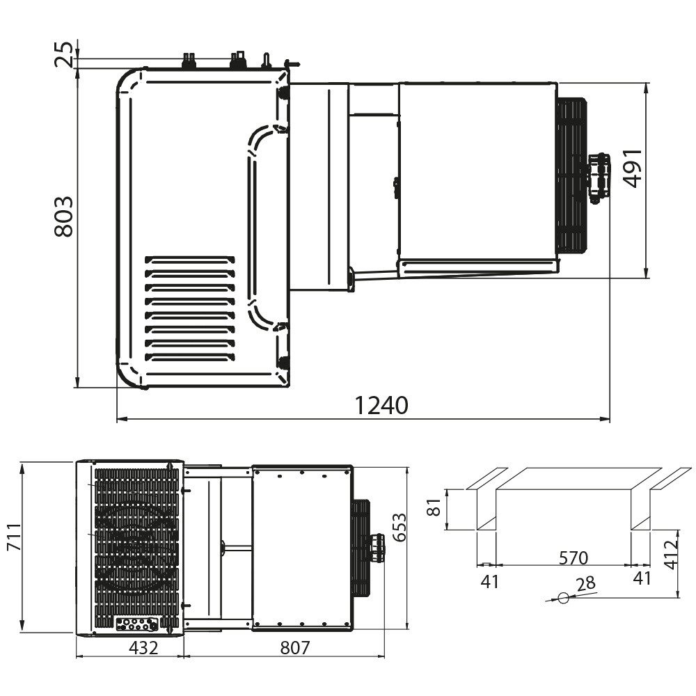 AN300T-3G-R2 | Koelgroep " Geschrankt " T° -15°-25°