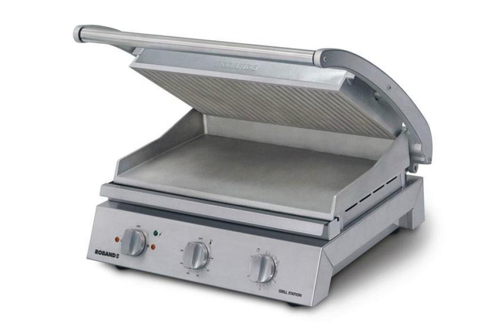 ROB-3085-000 | GRILL STATION VOOR 8 SANDWICHES GERIBBELDE BOVENPLAAT